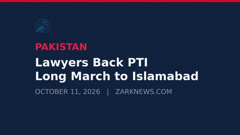 Zark News illustration: lawyers back PTI long march to Islamabad