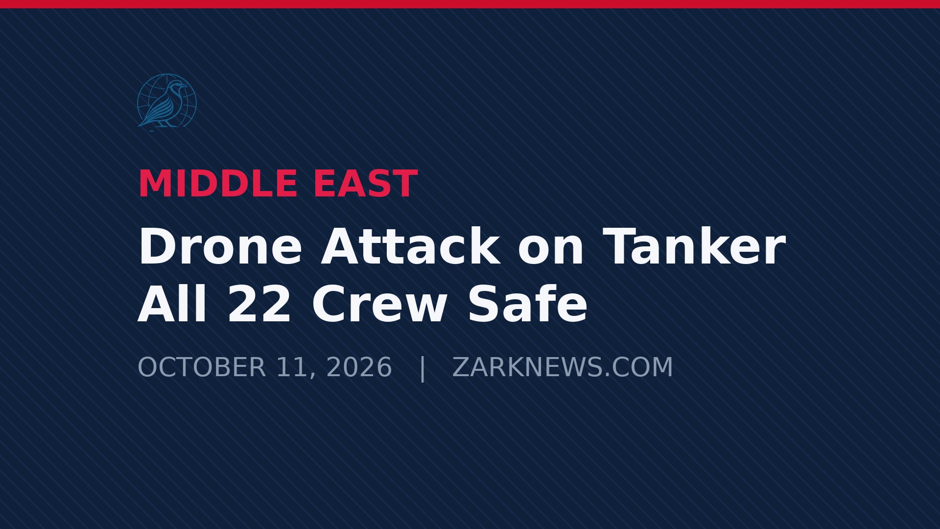 Zark News illustration: drone attack on tanker MT GEM NO. 2 near Sharjah