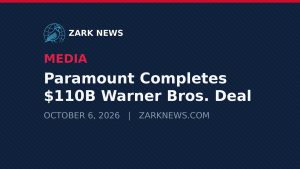 Zark News graphic: Paramount completes $110B Warner Bros. takeover to form Skydance