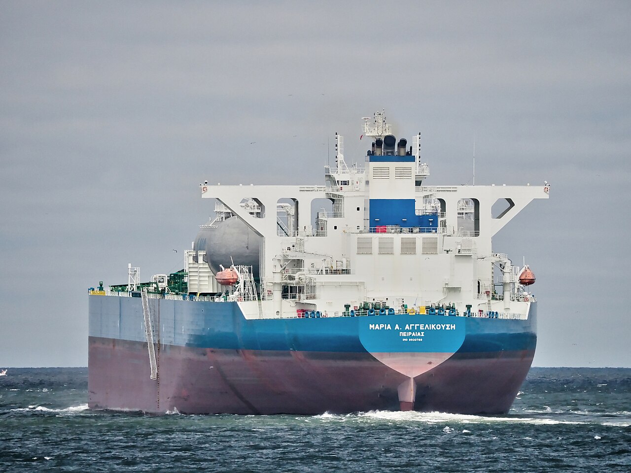 A crude oil tanker at sea — oil prices jumped Thursday as attacks on tankers in the Strait of Hormuz disrupted traffic.