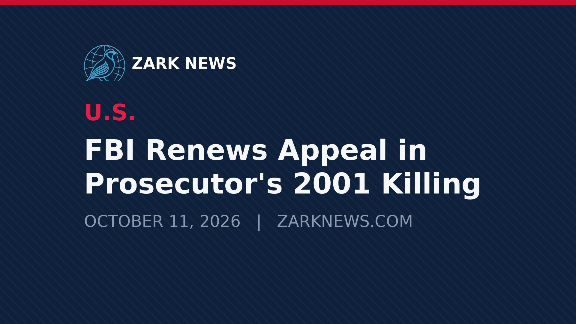 Zark News illustration: FBI renews appeal 25 years after federal prosecutor Thomas Wales was killed