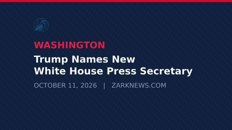 Zark News illustration: Katie Zacharia named White House press secretary