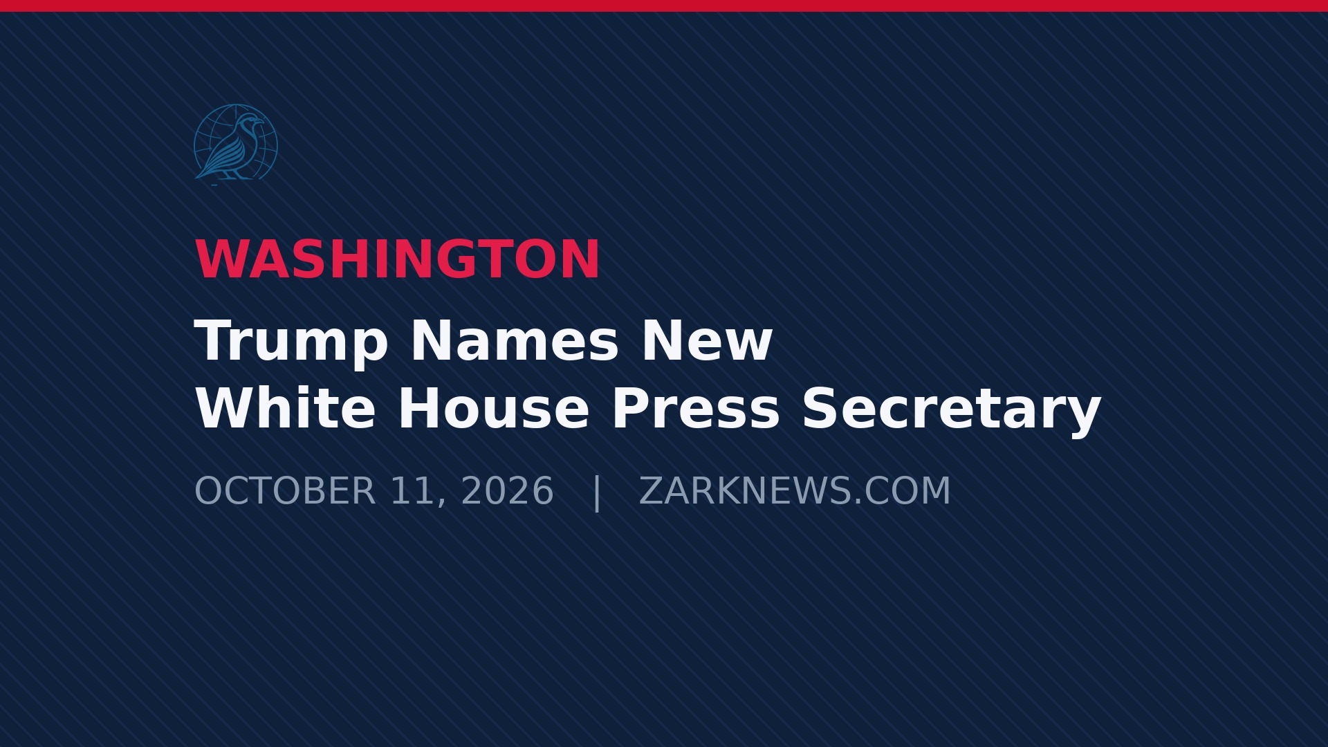 Zark News illustration: Katie Zacharia named White House press secretary