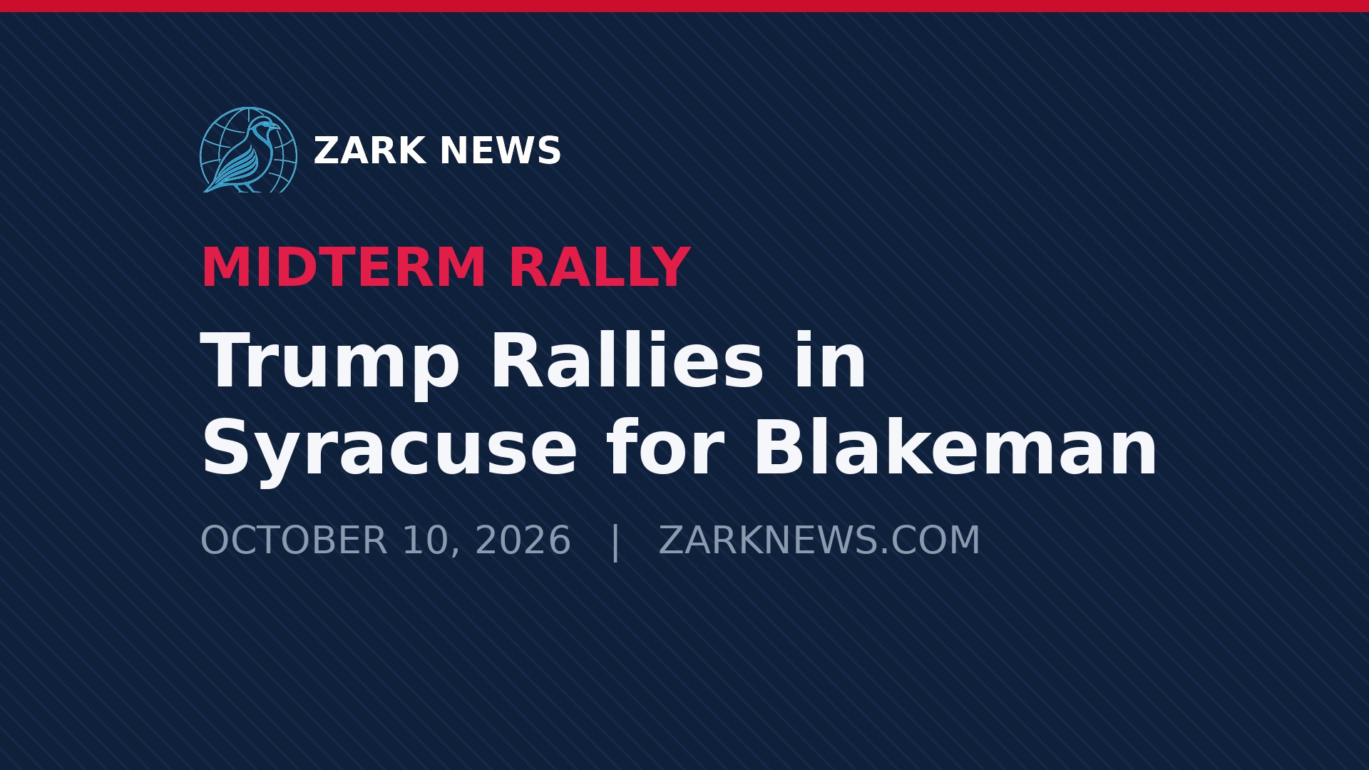 Zark News illustration: Trump rallies in Syracuse for Blakeman