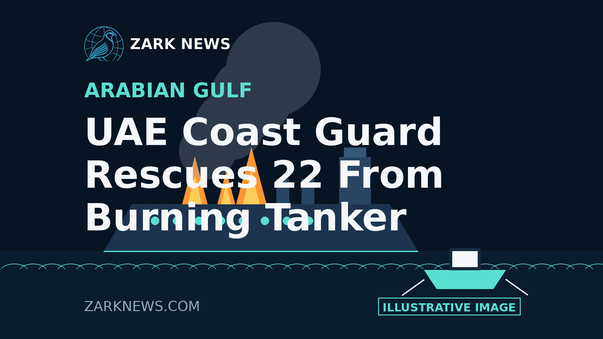 Zark News illustration of a tanker rescue at sea