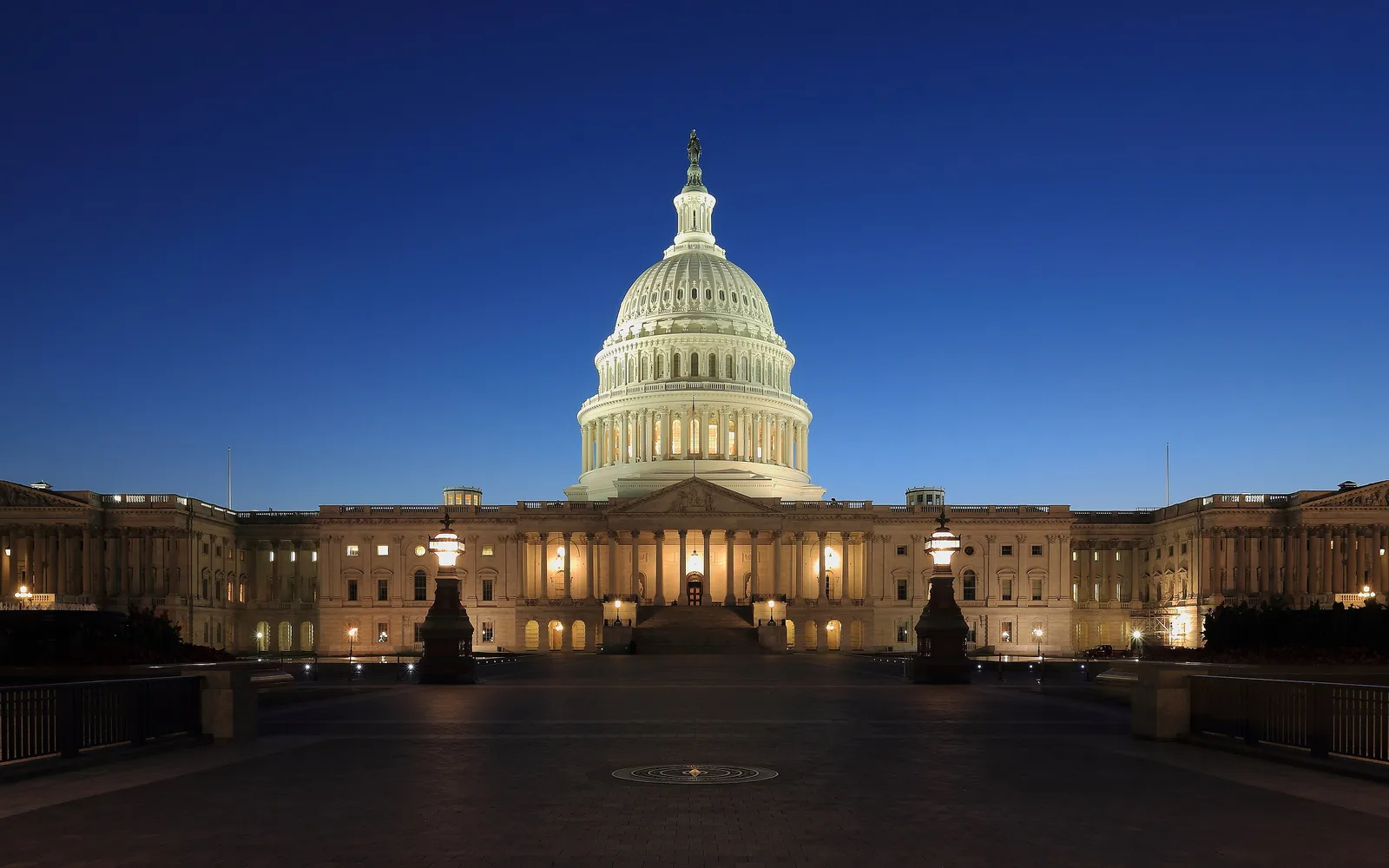 File photo: The U.S. Capitol in Washington at dusk.